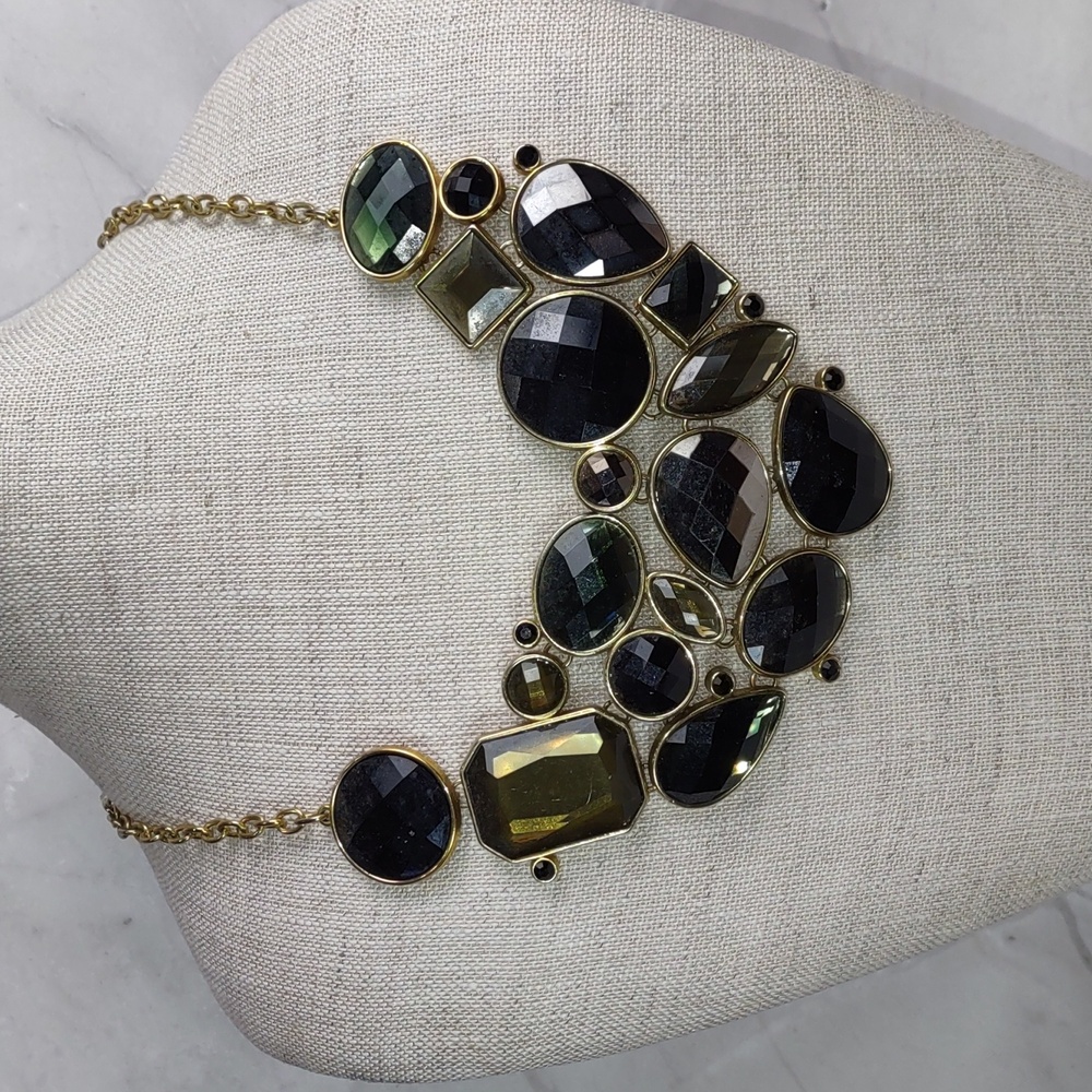 Joan Rivers Faceted Goldtone Crystal Waterfall Bib Style Necklace